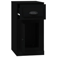 Thumbnail for Beistellschrank mit Schublade Schwarz 40x50x75 cm Holzwerkstoff