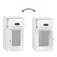 Thumbnail for Beistellschrank mit Schublade Hochglanz-Weiß 40x50x75 cm
