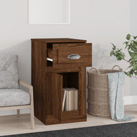 Thumbnail for Beistellschrank mit Schublade Braun Eichen-Optik 40x50x75 cm