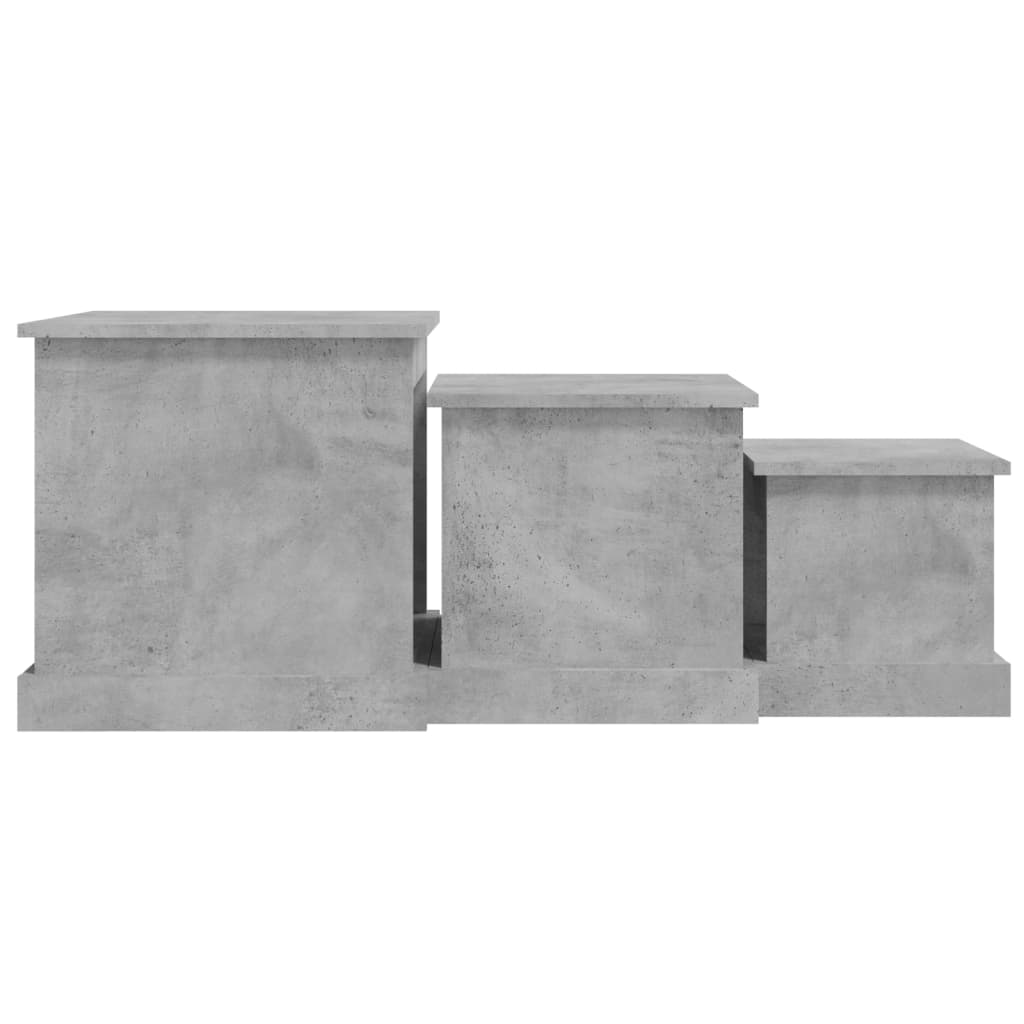 Satztische 3 Stk. Betongrau Holzwerkstoff