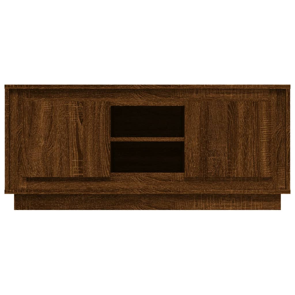 TV-Schrank Braun Eichen-Optik 102x35x45 cm Holzwerkstoff