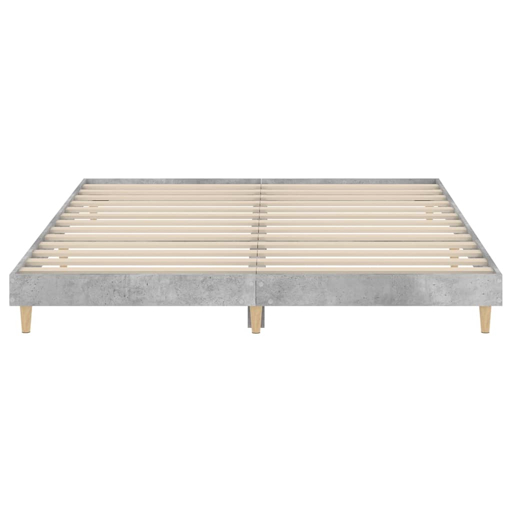 Bettgestell Betongrau 180x200 cm Holzwerkstoff