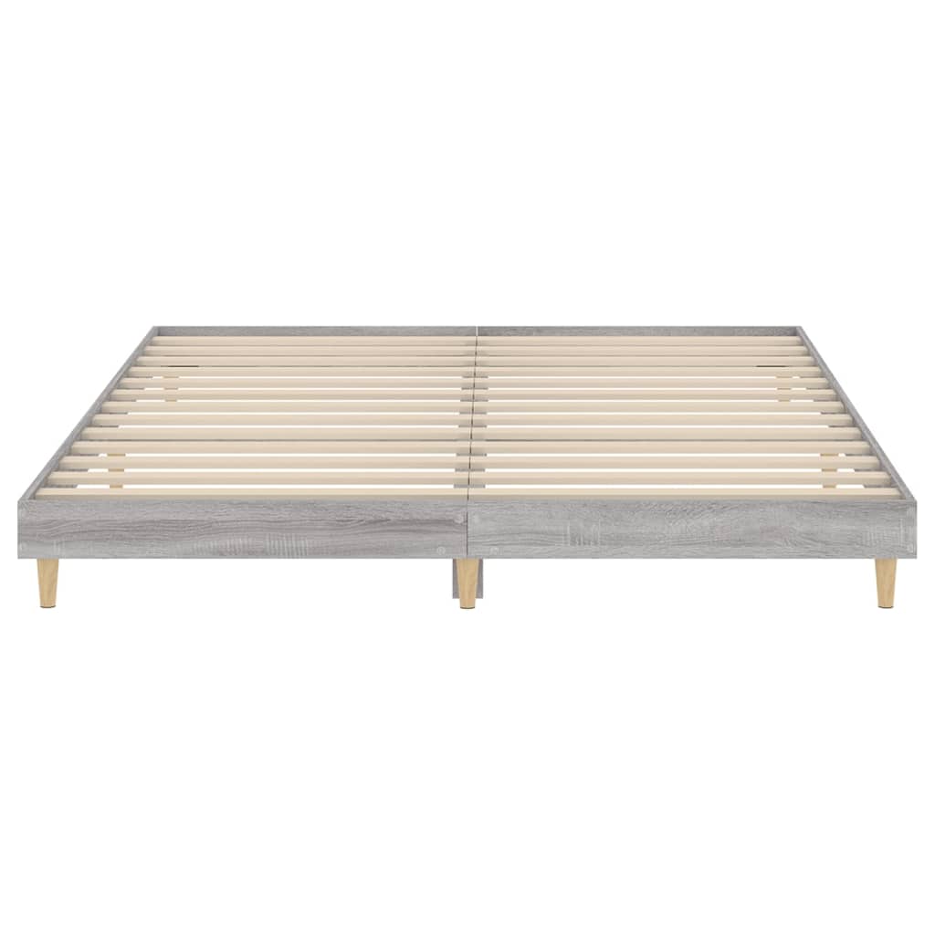 Bettgestell Grau Sonoma 160x200 cm Holzwerkstoff