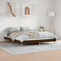 Thumbnail for Bettgestell Braun Eichen-Optik 120x200 cm Holzwerkstoff