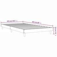 Thumbnail for Bettgestell Schwarz 100x200 cm Holzwerkstoff