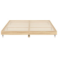 Thumbnail for Bettgestell Sonoma-Eiche 200x200 cm Holzwerkstoff