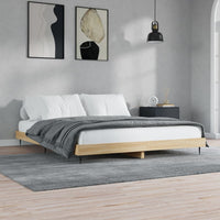 Thumbnail for Bettgestell Sonoma-Eiche 200x200 cm Holzwerkstoff