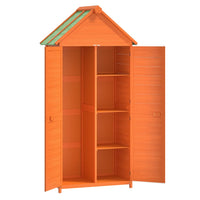 Thumbnail for 2-tlg. Geräteschuppen-Set Braun Massivholz Kiefer