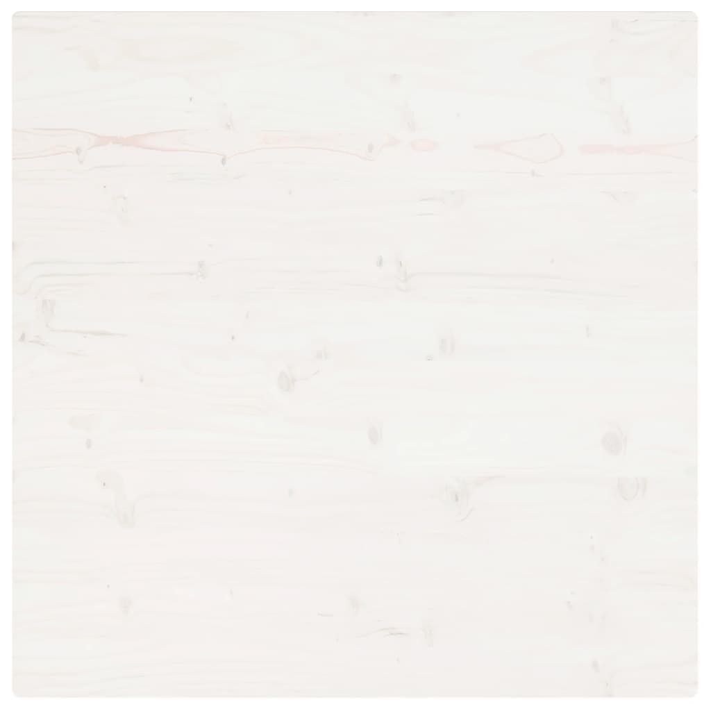 Tischplatte Weiß 70x70x2,5 cm Massivholz Kiefer Quadratisch