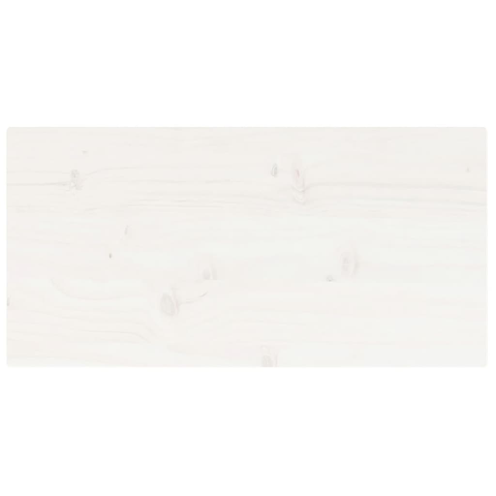 Tischplatte Weiß 80x40x2,5 cm Massivholz Kiefer Rechteckig