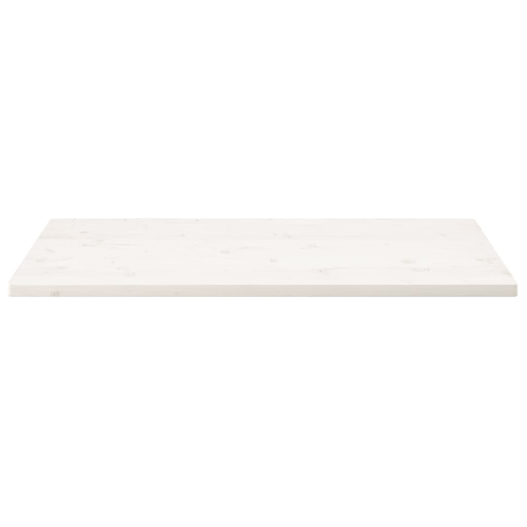 Tischplatte Weiß 100x60x2,5 cm Massivholz Kiefer Rechteckig