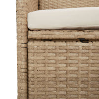Thumbnail for 3-tlg. Garten-Essgruppe mit Kissen Beige Poly Rattan
