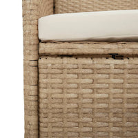 Thumbnail for 9-tlg. Garten-Essgruppe mit Kissen Beige Poly Rattan
