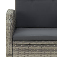 Thumbnail for 5-tlg. Garten-Essgruppe mit Kissen Grau Poly Rattan