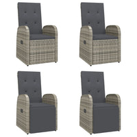 Thumbnail for 5-tlg. Garten-Essgruppe mit Kissen Grau Poly Rattan
