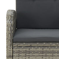 Thumbnail for 5-tlg. Garten-Essgruppe mit Kissen Grau Poly Rattan