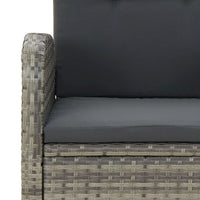 Thumbnail for 5-tlg. Garten-Essgruppe mit Kissen Grau Poly Rattan