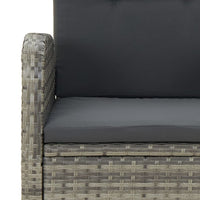 Thumbnail for 9-tlg. Garten-Essgruppe mit Kissen Grau Poly Rattan