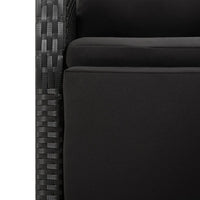 Thumbnail for 5-tlg. Garten-Essgruppe mit Kissen Schwarz Poly Rattan