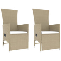 Thumbnail for 3-tlg. Garten-Lounge-Set Beige Poly Rattan & Stahl