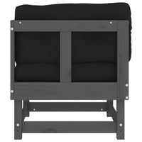 Thumbnail for Ecksofa mit Kissen Grau Massivholz Kiefer