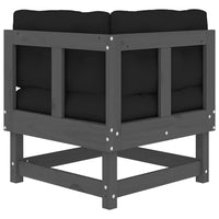 Thumbnail for Ecksofa mit Kissen Grau Massivholz Kiefer