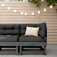 Thumbnail for Ecksofa mit Kissen Grau Massivholz Kiefer