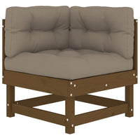 Thumbnail for Ecksofa mit Kissen Honigbraun Massivholz Kiefer