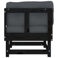 Thumbnail for Ecksofa mit Kissen Schwarz Massivholz Kiefer