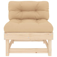 Thumbnail for Mittelsofa mit Kissen Massivholz Kiefer