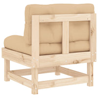 Thumbnail for Mittelsofa mit Kissen Massivholz Kiefer