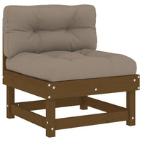 Thumbnail for Mittelsofa mit Kissen Honigbraun Massivholz Kiefer