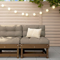 Thumbnail for Mittelsofa mit Kissen Honigbraun Massivholz Kiefer