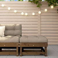 Thumbnail for Gartenhocker mit Kissen Honigbraun Massivholz Kiefer