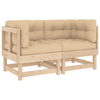 Thumbnail for Ecksofas mit Kissen 2 Stk. Massivholz Kiefer