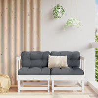 Thumbnail for Ecksofas mit Kissen 2 Stk. Weiß Massivholz Kiefer