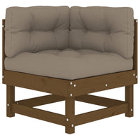 Thumbnail for Ecksofas mit Kissen 2 Stk. Honigbraun Massivholz Kiefer