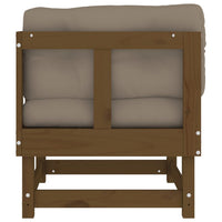 Thumbnail for Ecksofas mit Kissen 2 Stk. Honigbraun Massivholz Kiefer