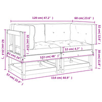 Thumbnail for Ecksofas mit Kissen 2 Stk. Honigbraun Massivholz Kiefer