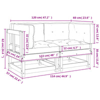 Thumbnail for Ecksofas mit Kissen 2 Stk. Massivholz Douglasie