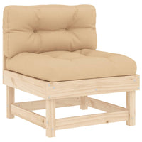 Thumbnail for Mittelsofas mit Kissen 2 Stk. Massivholz Kiefer
