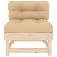 Thumbnail for Mittelsofas mit Kissen 2 Stk. Massivholz Kiefer