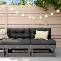 Thumbnail for Mittelsofas mit Kissen 2 Stk. Grau Massivholz Kiefer
