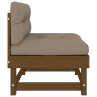 Thumbnail for Mittelsofas mit Kissen 2 Stk. Honigbraun Massivholz Kiefer