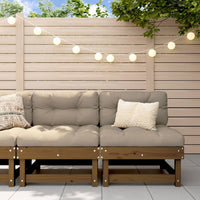 Thumbnail for Mittelsofas mit Kissen 2 Stk. Honigbraun Massivholz Kiefer