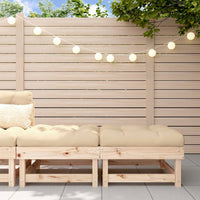 Thumbnail for Gartenhocker mit Kissen 2 Stk. Massivholz Kiefer