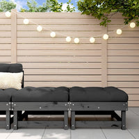 Thumbnail for Gartenhocker mit Kissen 2 Stk. Grau Massivholz Kiefer