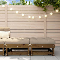 Thumbnail for Gartenhocker mit Kissen 2 Stk. Honigbraun Massivholz Kiefer