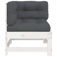 Thumbnail for Ecksofa mit Kissen Weiß Massivholz Kiefer