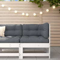 Thumbnail for Ecksofa mit Kissen Weiß Massivholz Kiefer